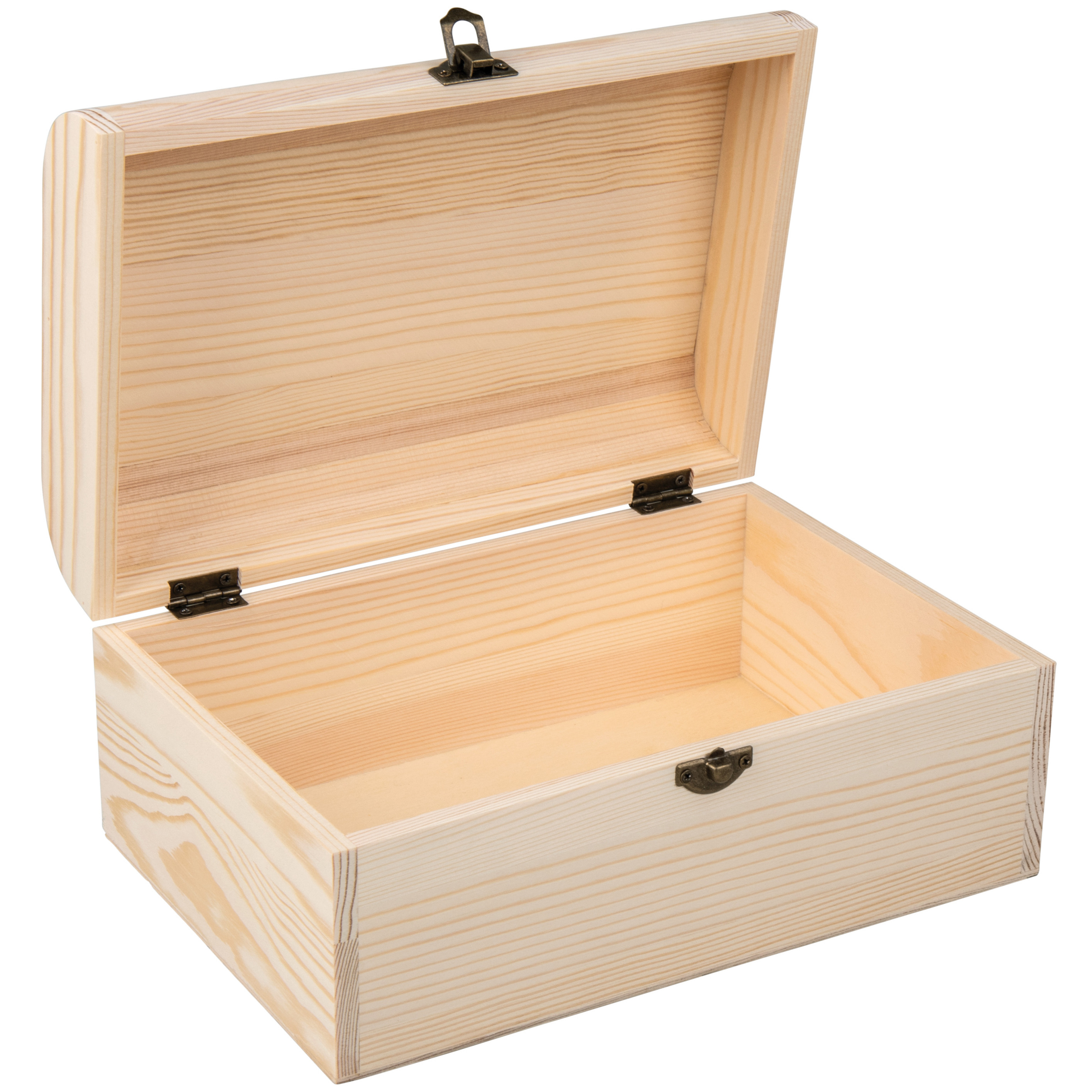 Houten koffer kistje sluiting-deksel 24 x 16 x 11 cm Sieraden-spulletjes opberg box
