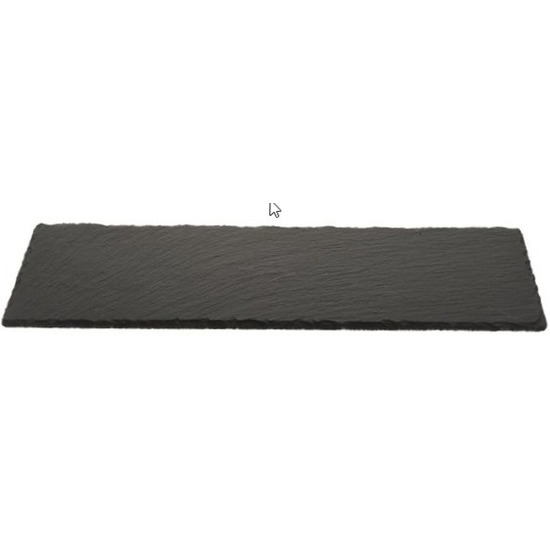 Kaarsplateau zwart steen 13 x 40 cm