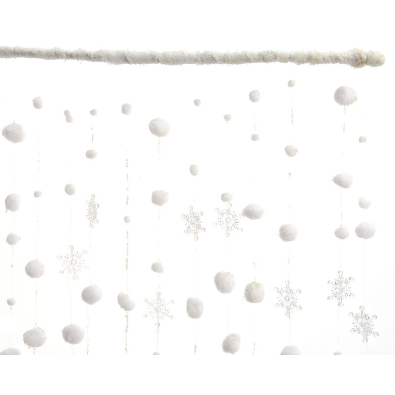 Kerst sneeuwbal gordijn 90 x 200 cm