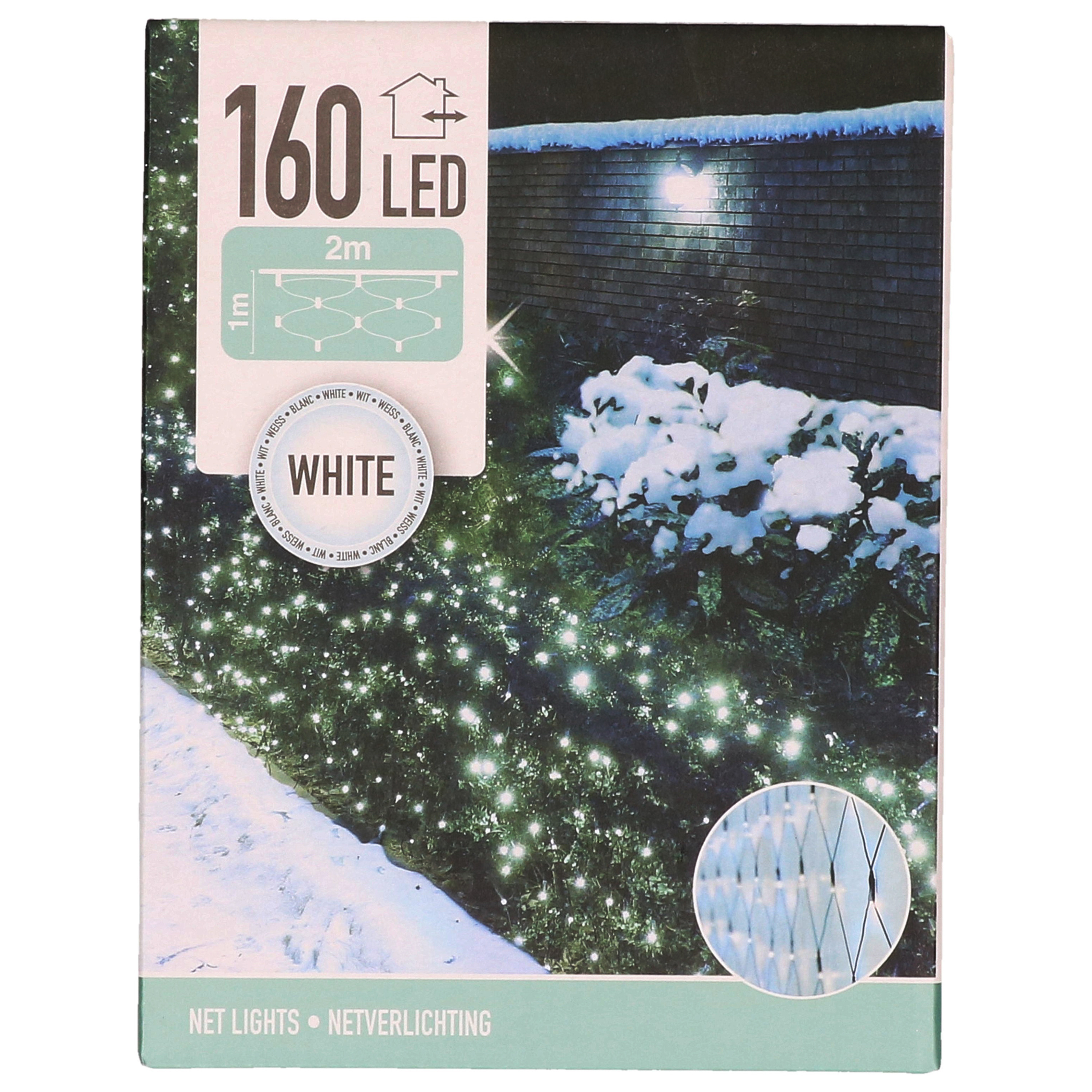 Kerstverlichting lichtnetten/netverlichting 200 x 100 cm helder wit