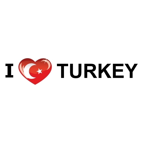 Koffer stickers I Love Turkije