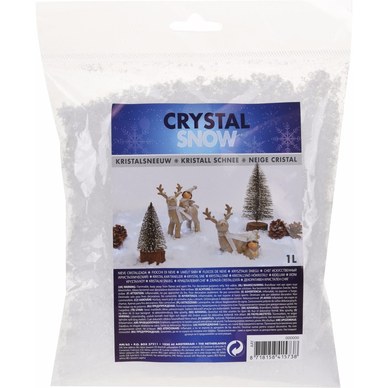 Kristal sneeuwvlokken 1 liter