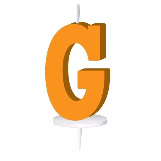 Letter kaarsen oranje G