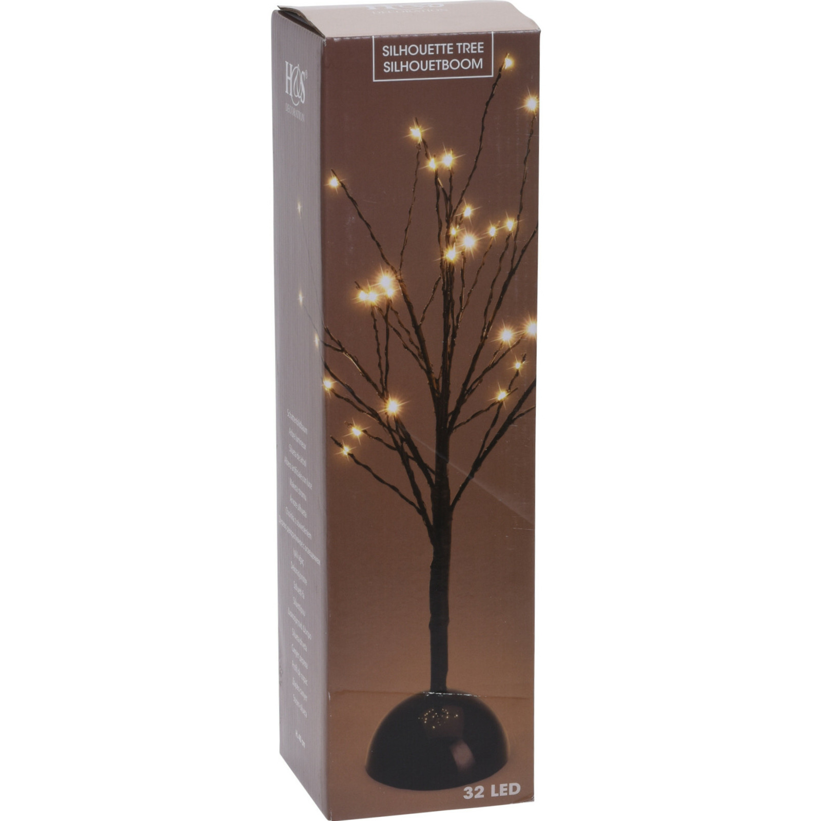 Lichtboom - 32 led lichtjes - H40 cm -zwart -verlichte figuren boompjes