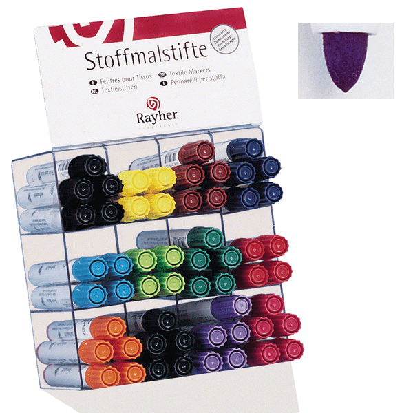 Set of 6x textile markers 