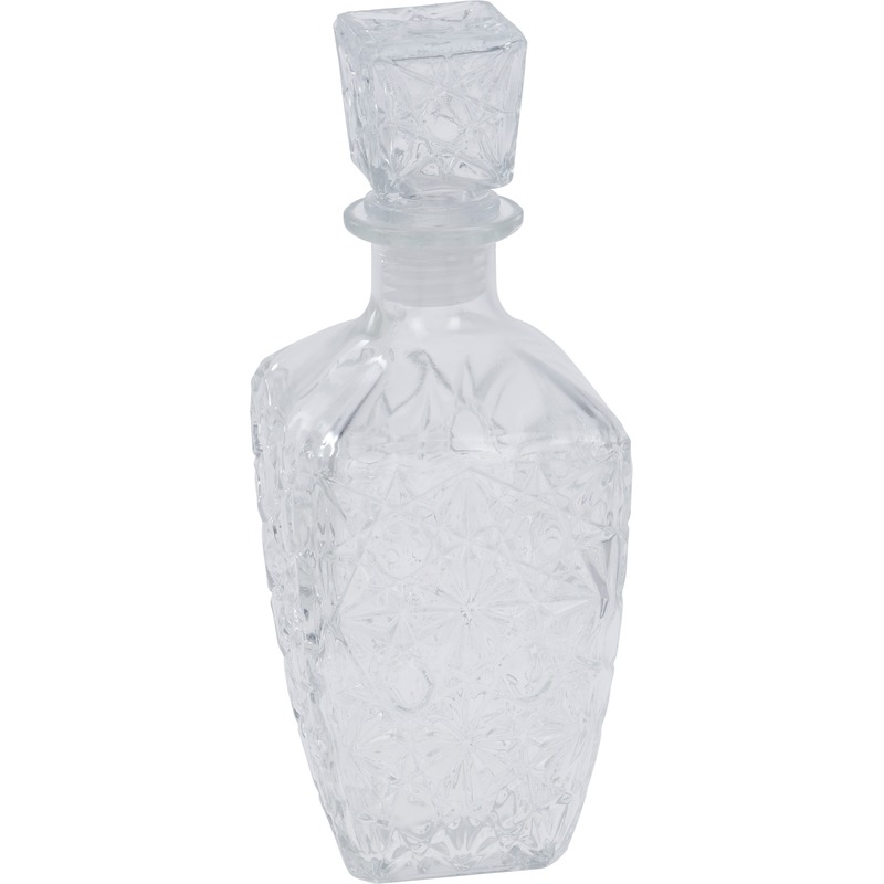 Luxe glazen drankfles 750 ml/9,5 x 25 cm cadeau