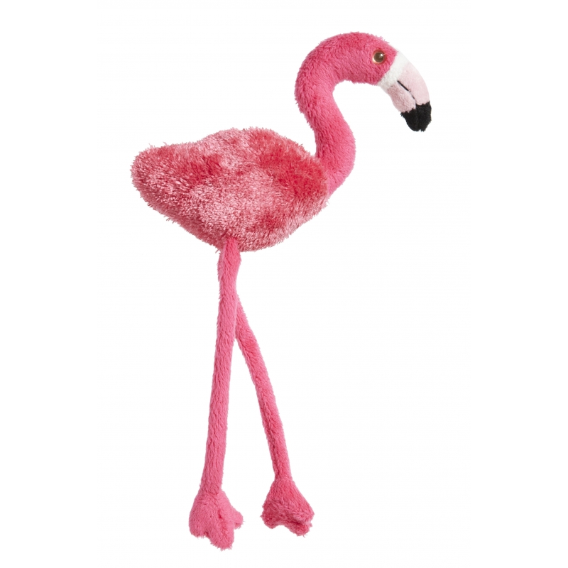 Magneten pluche flamingo roze 23cm