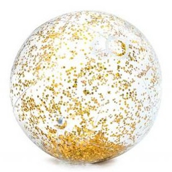 Opblaas glitter bal goud 71 cm kinderspeelgoed