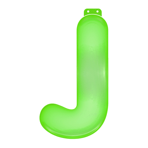 Inflatable letter J green
