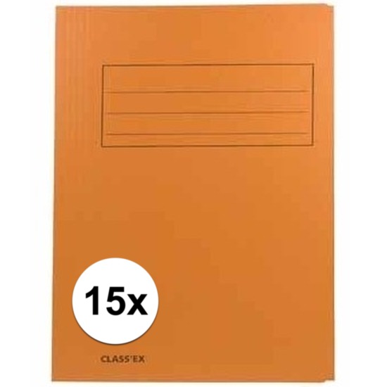 Oranje dossiermappen voor A4 15x