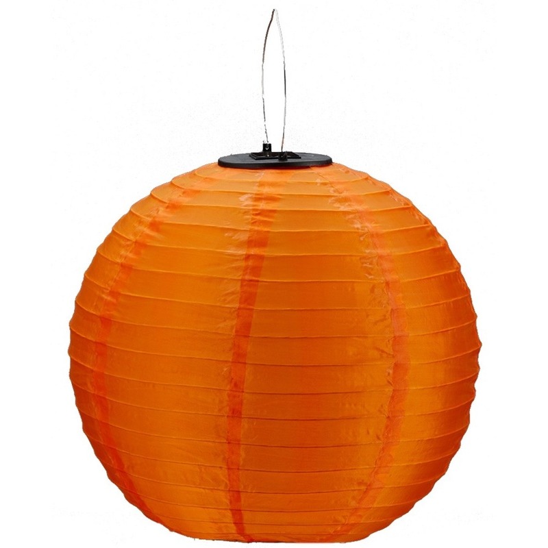 Oranje solar lampionnen op zonne energie 30 cm