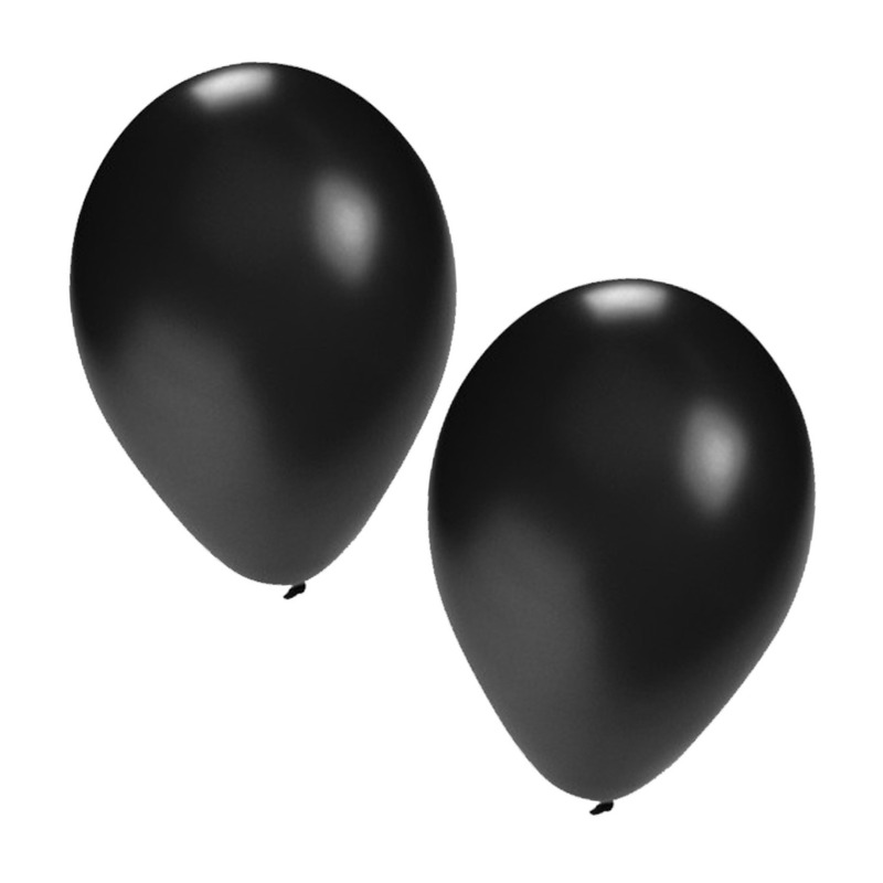 Party ballonnen zwart, 100 stuks