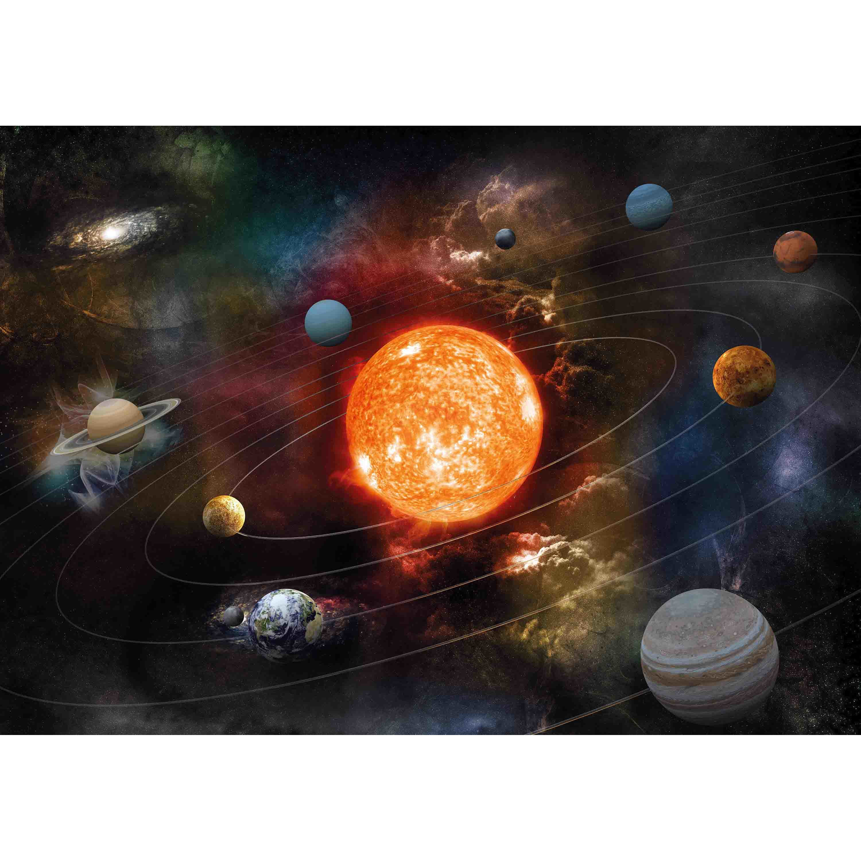 Poster van planeten in zonnestelsel - Melkweg voor op kinderkamer - school 84 x 59 cm