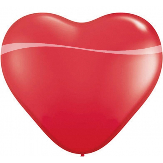 Qualatex hartjes XL ballon rood 90 cm