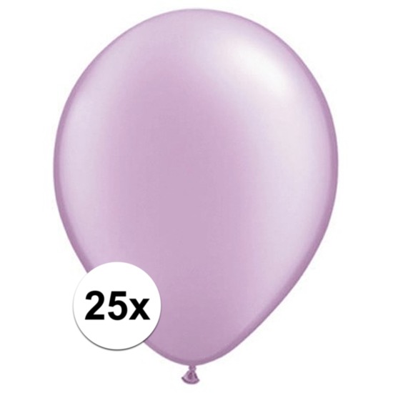 Qualatex parel lavendel ballonnen 25 stuks