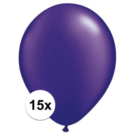 Qualatex parel paars ballonnen 15 stuks