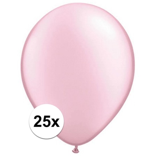 Qualatex parel roze ballonnen 25 stuks