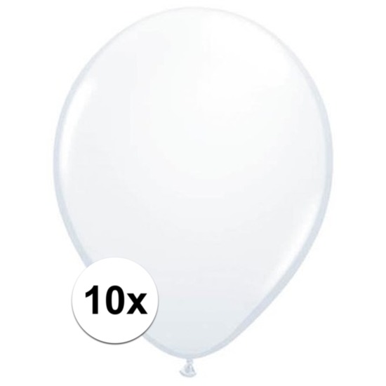 Qualatex witte ballonnen 10 stuks
