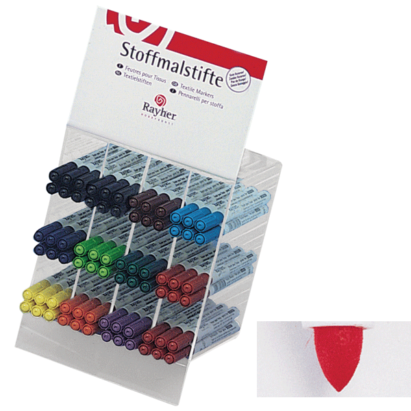 Set of 5x textile markers with fine point