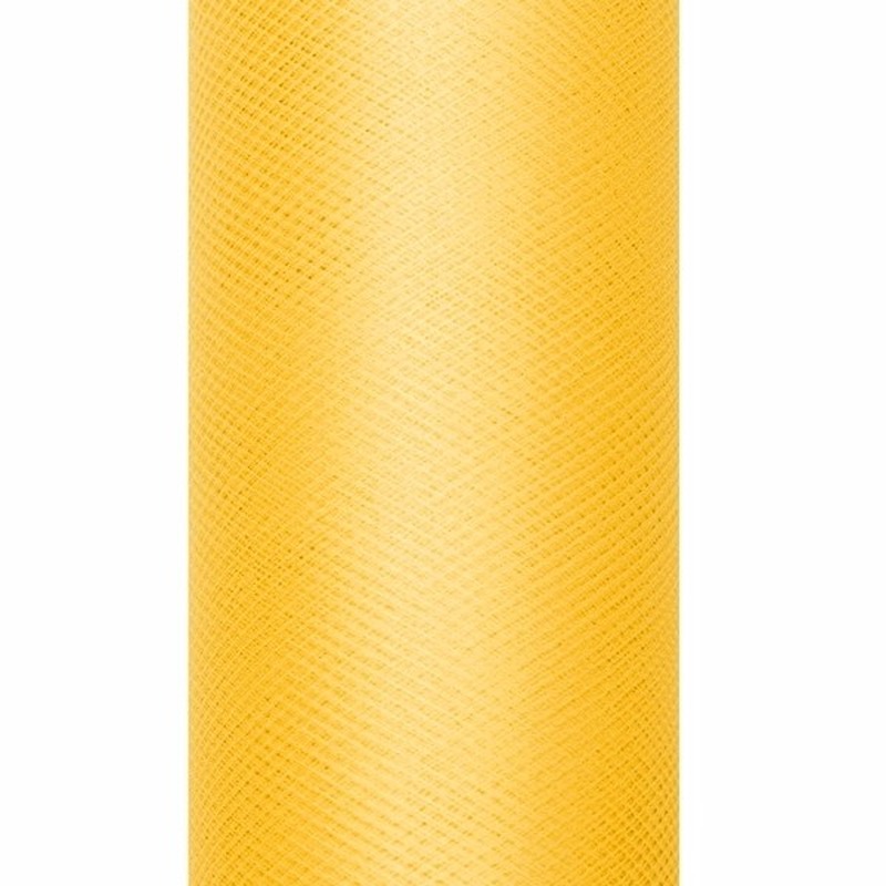 Rol tule stof geel 15 cm breed