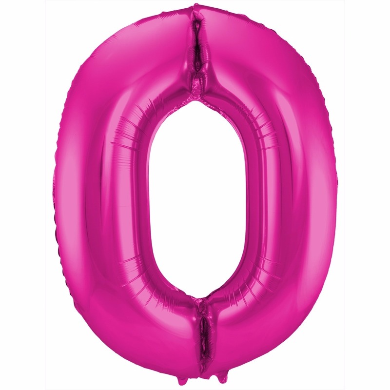 Roze folie ballonnen 0/nul