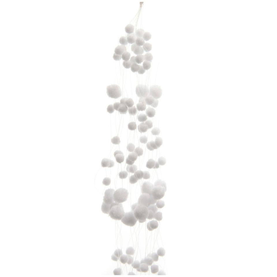 Sneeuwballen slinger 135 cm sneeuwversiering slingers