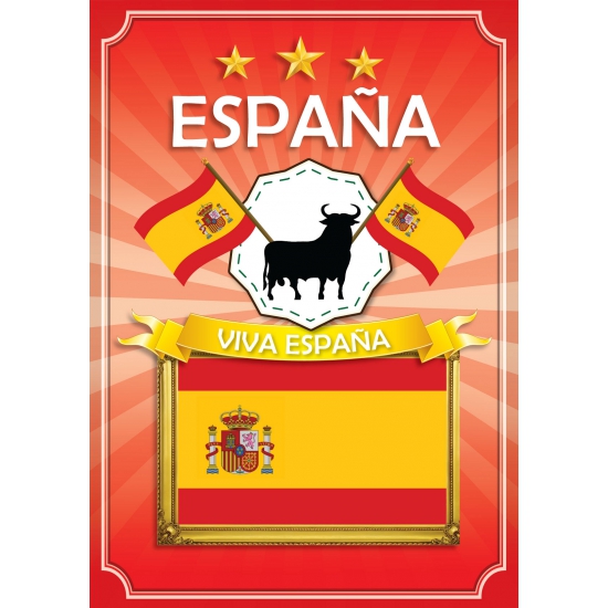 Spanje-spaans thema deurposter geel rood