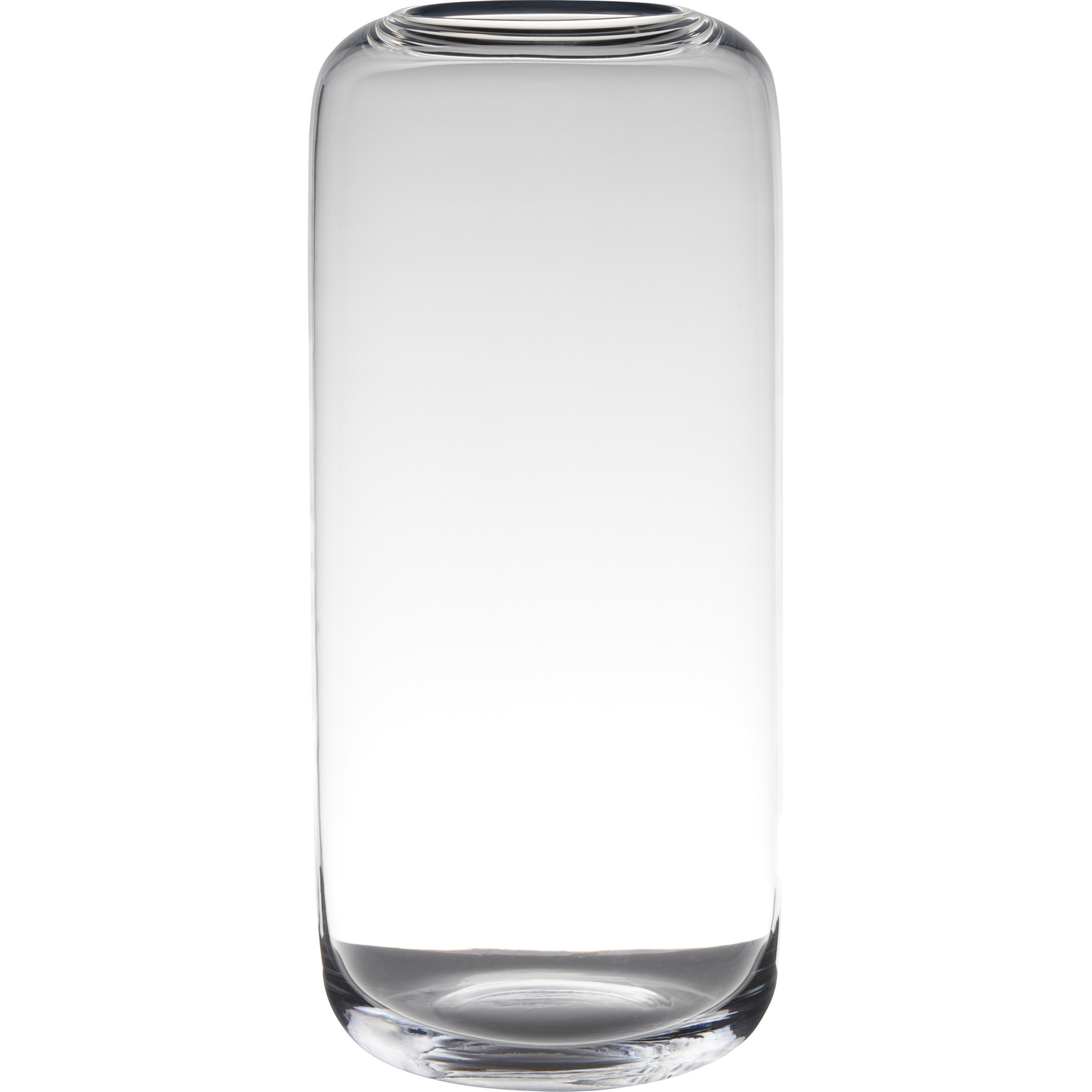 Transparante grote vaas/vazen van glas 40 x 18 cm