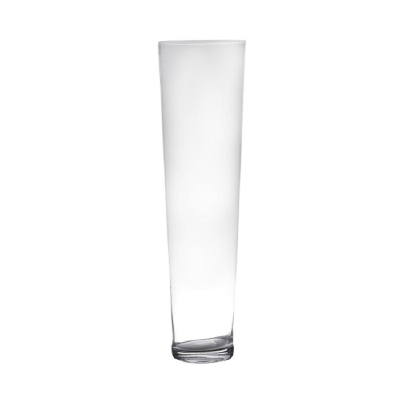 Transparante home-basics conische vaas-vazen van glas 70 x 19 cm