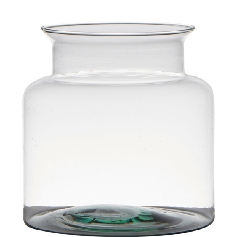 Transparante home-basics vaas-vazen van glas 19 x 19 cm