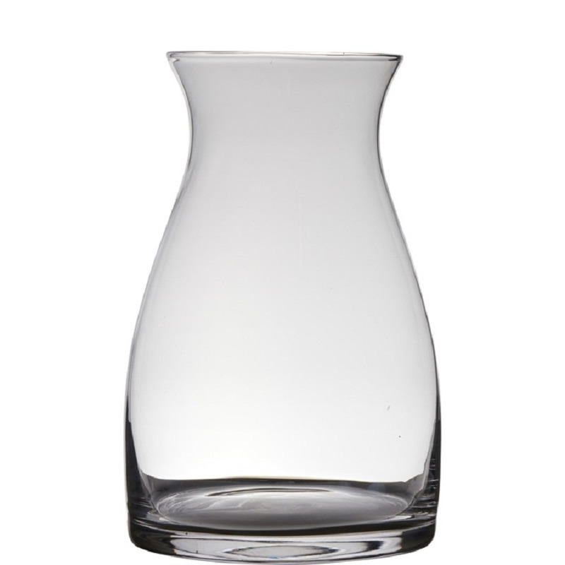 Transparante home-basics vaas/vazen van glas 20 x 15 cm Julia