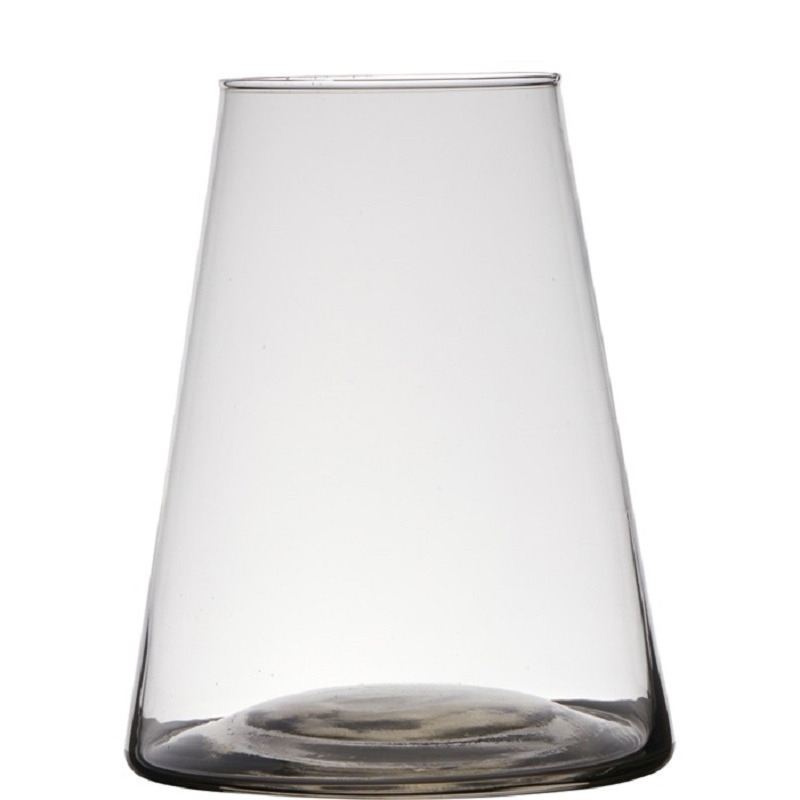 Transparante home-basics vaas/vazen van glas 20 x 16 cm Donna