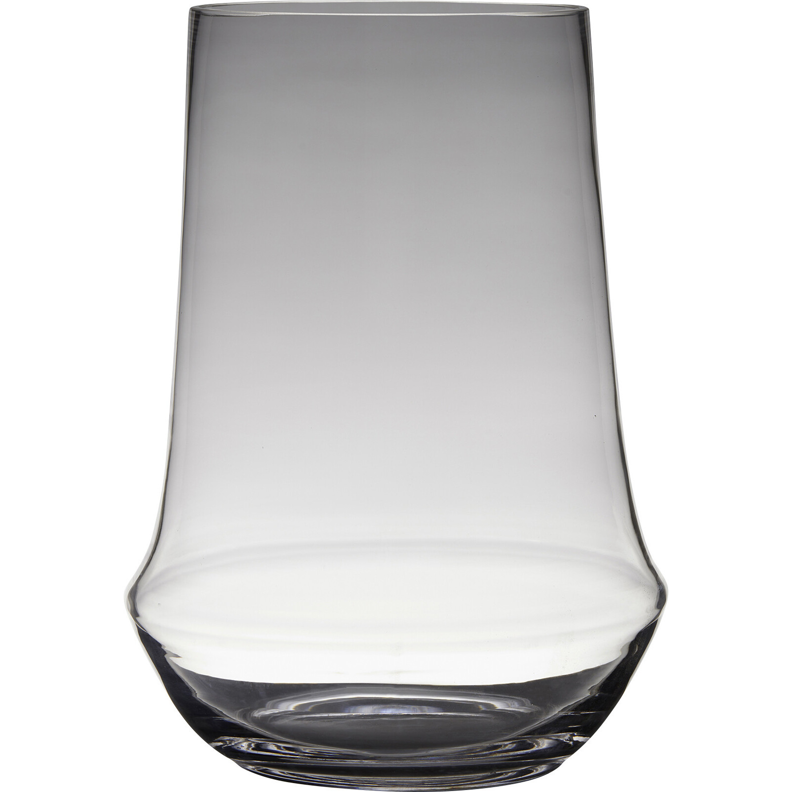 Transparante luxe grote vaas/vazen van glas 35 x 25 cm