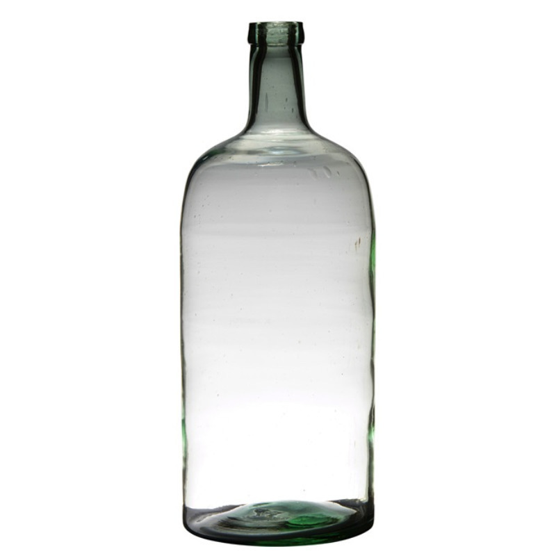 Transparante luxe stijlvolle flessen vaas/vazen van glas 50 x 19 cm
