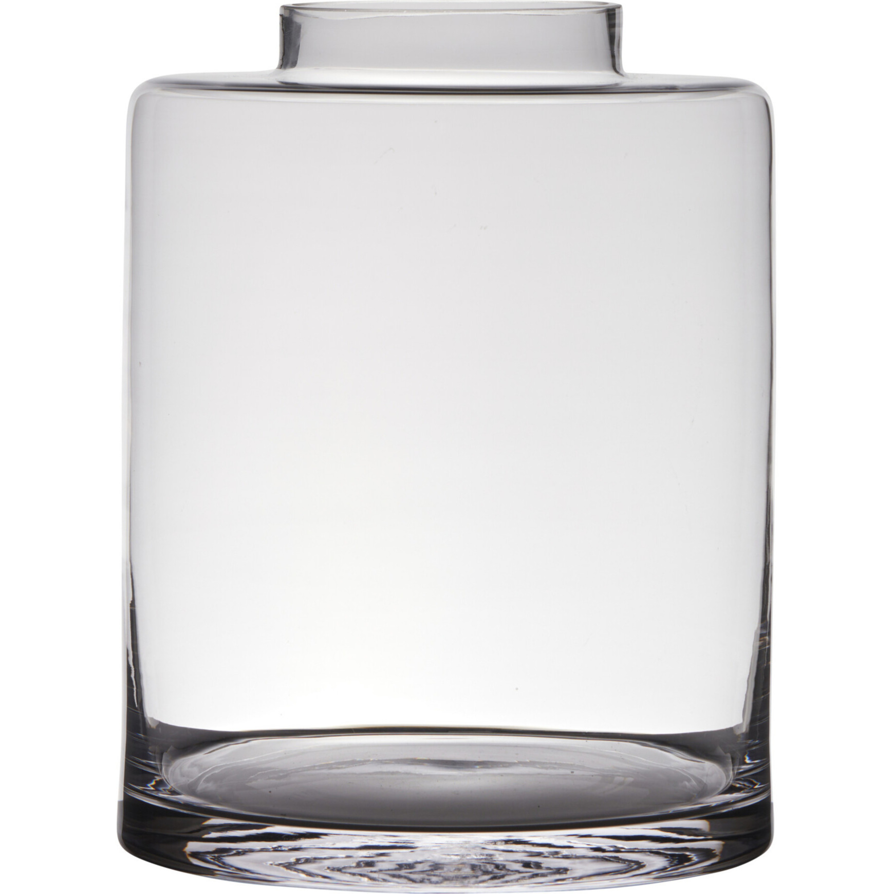 Transparante luxe vaas/vazen van glas 25 x 19 cm