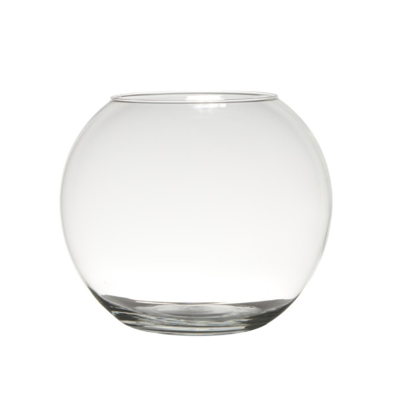 Transparante vissenkom of bol vaas/vazen van glas 23 x 30 cm
