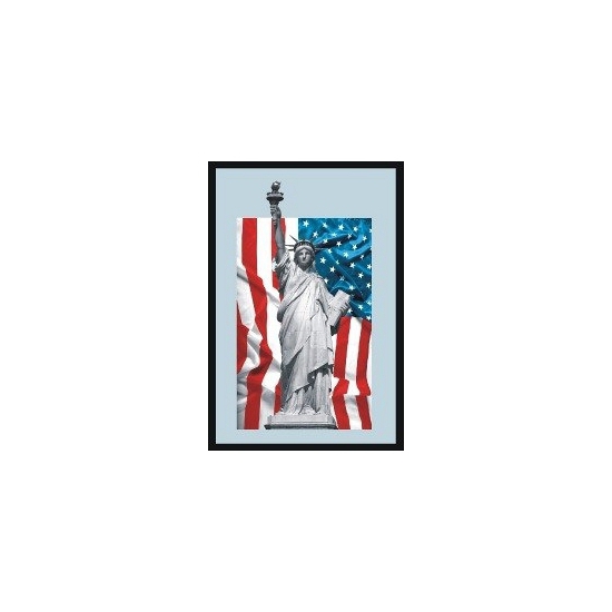 Wandspiegel Amerikaanse vlag met vrijheidsbeeld