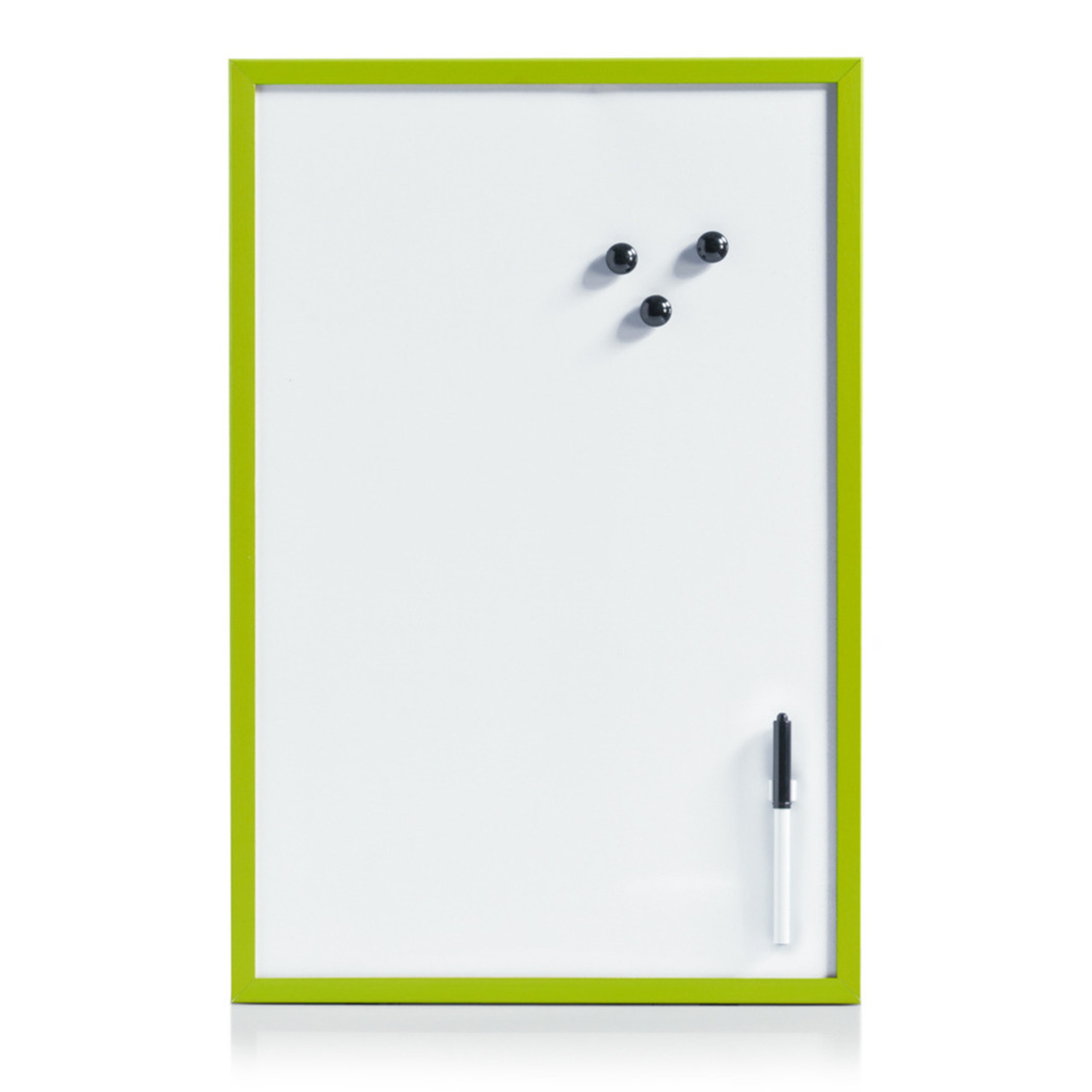 Whiteboard-memobord magnetisch incl. marker en magneten 40 x 60 cm groen