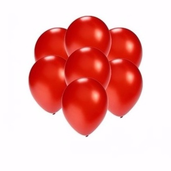Zakje 25x metallic rode party ballonnen klein