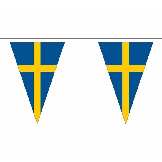 Zweden versiering vlaggenlijn 20 m