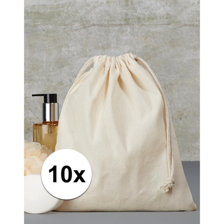 10 x Gift bags with drawstring 25 x 30 cm