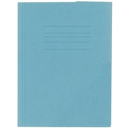 10 stuks opbergmappen folio formaat blauw