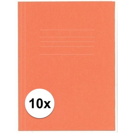 Opbergmappen folio formaat oranje 10 stuks