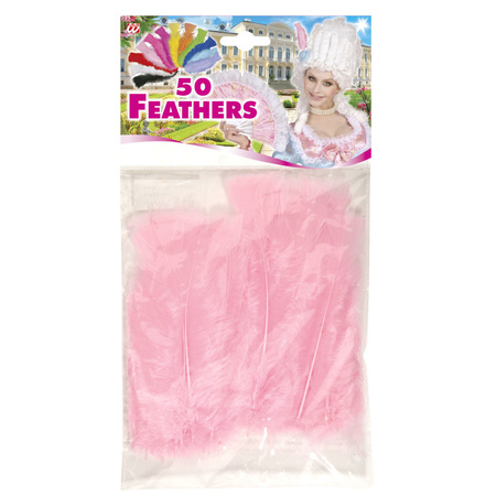 100 Light pink feathers