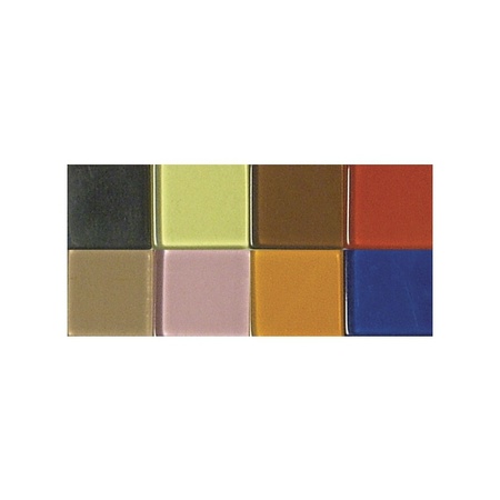 1025x stuks Transparante mozaiek steentjes mix kleuren 1 x 1 cm