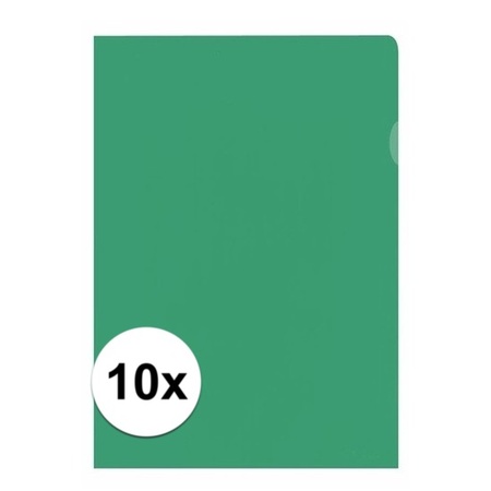 10x Groene dossiermap A4