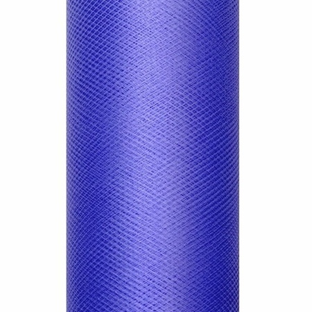 10x Rollen tule stof blauw 15 cm breed