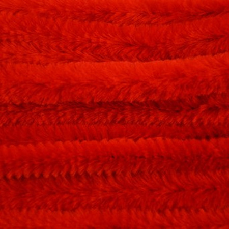 10x Red chenille wire 14 mm x 50 cm