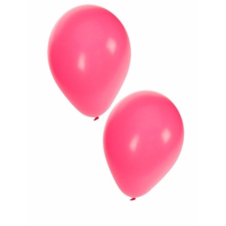 20x Helium balloons pink / light pink girl birth + helium tank 