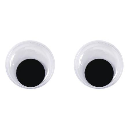 10x Wiebel oogjes/googly eyes 15 mm